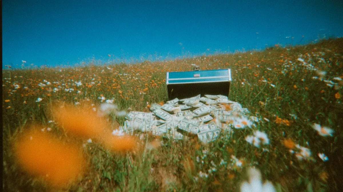 Money talk is important, don't delay it! A suitcase full of money