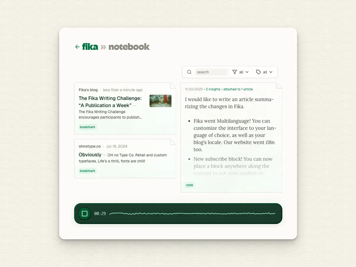 Les notes vocales sont amusantes ! Les magnétophones ne vous manquent pas ? À nous oui ! Une image montrant notre fonctionnalité \