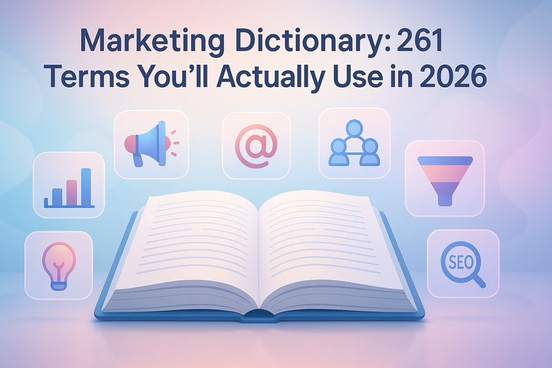 Marketing Dictionary: 261 Terms You’ll Actually Use in 2026
