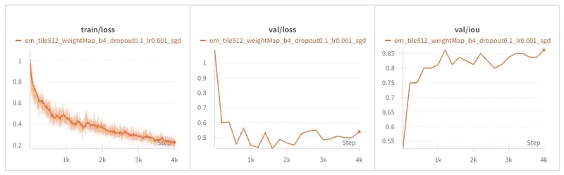 Baseline on the EM Dataset