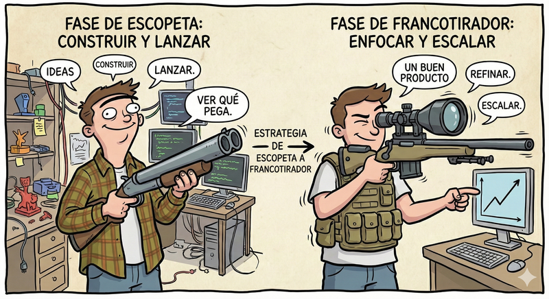 ¿Francotirador o Escopeta? Diseñando mi constelación de proyectos.