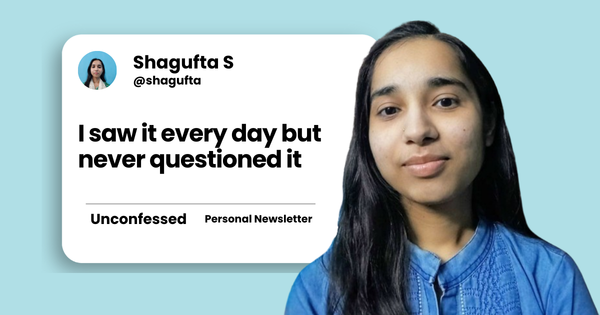 I saw it every day but never questioned it