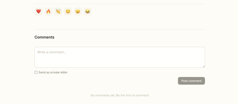 Screenshot showing emojis and comments on Fika