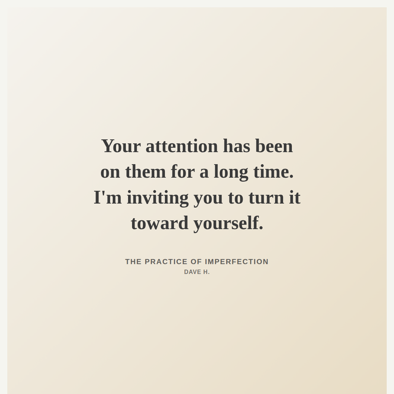 Your Attention Has Been On Them Long Enough