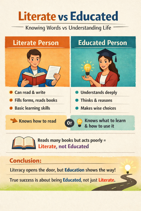 Literate vs Educated