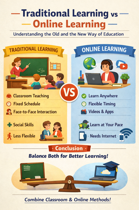 Traditional Learning vs Online Learning