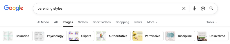 google imatges mostrant paraules clau relacionades semànticament amb la paraula clau principal