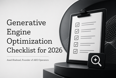 Generative Engine Optimization Checklist for 2026