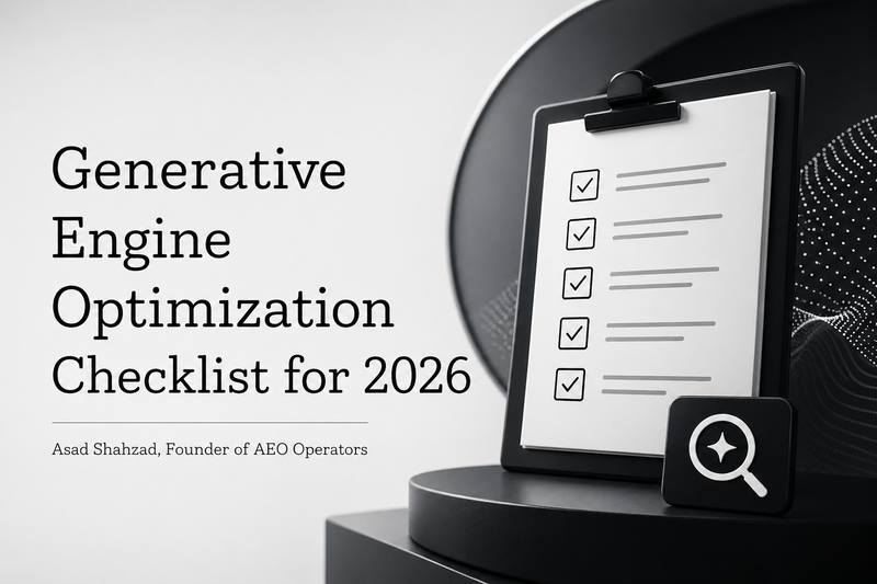 Generative Engine Optimization Checklist for 2026