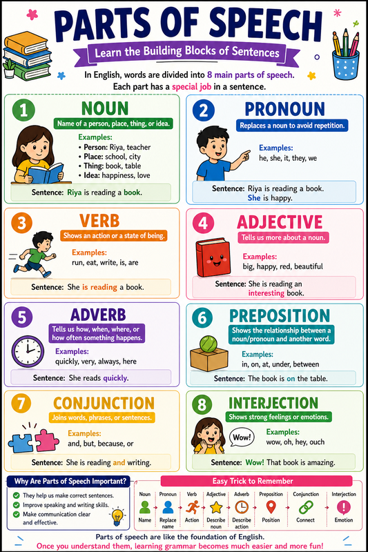 Parts of Speech in English Grammar