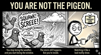 You are an apartment with a pigeon.