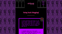 bring back blogging!