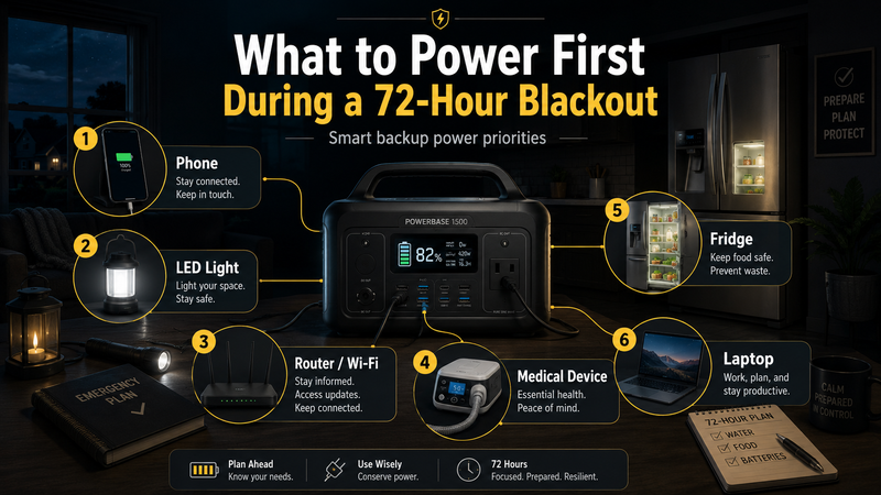 What to Power First During a 72-Hour Blackout
