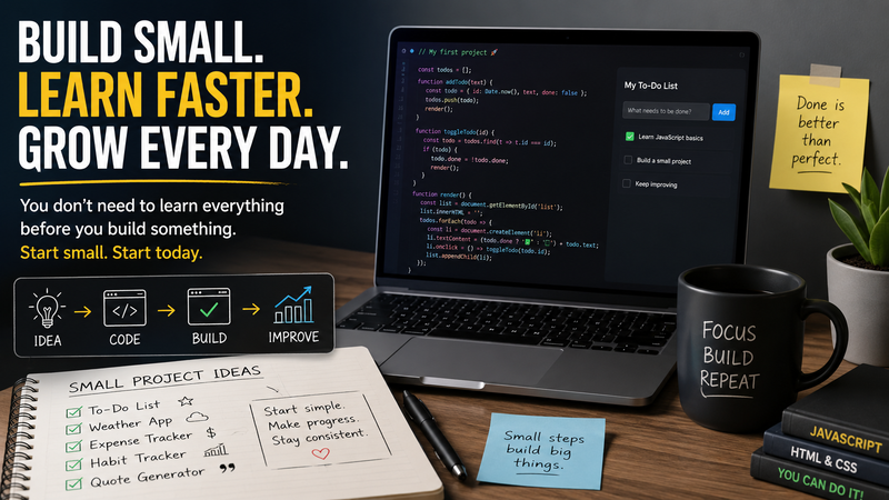Why Beginners Should Build Small Projects Before Learning Everything