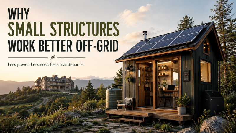 Why Small Structures Are Often Better for Off-Grid Living Than Big Houses