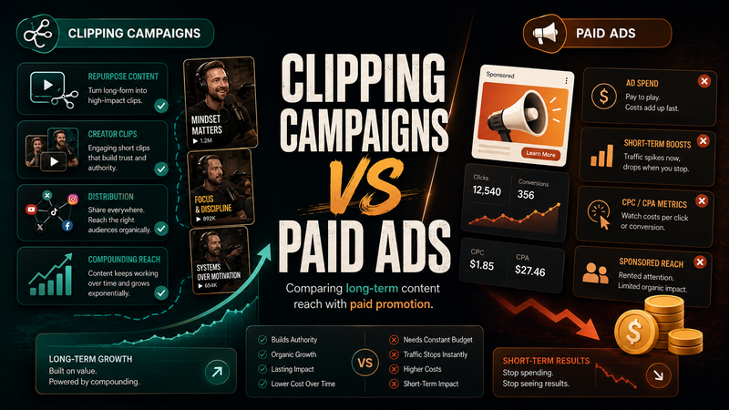 Clipping Campaigns vs Paid Ads: What Builds Lasting Growth?