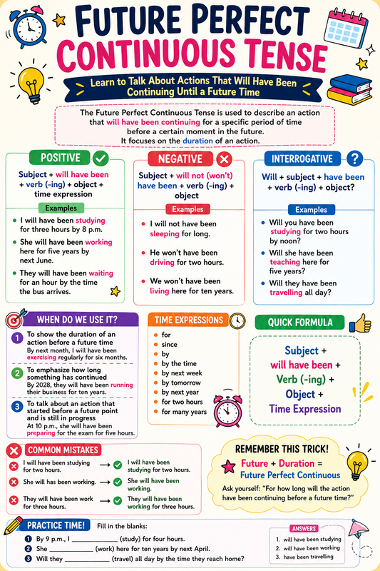 Future Perfect Continuous Tense