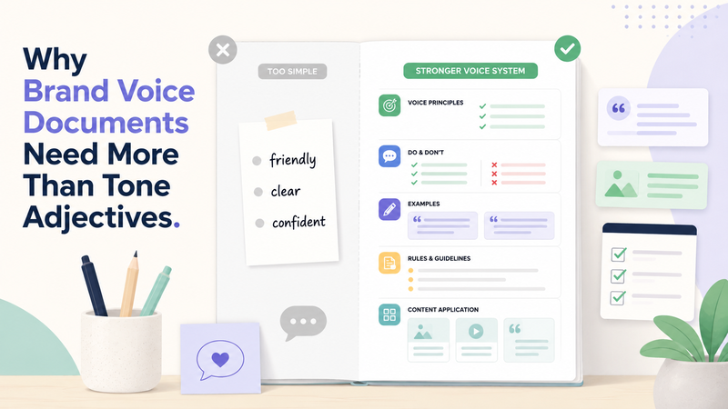 Why Brand Voice Documents Need More Than Tone Adjectives