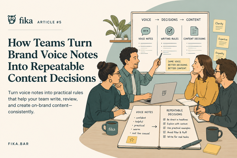How Teams Turn Brand Voice Notes Into Repeatable Content Decisions