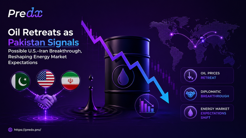 Oil Retreats as Pakistan Signals Possible U.S.–Iran Breakthrough, Reshaping Energy Market Expectations