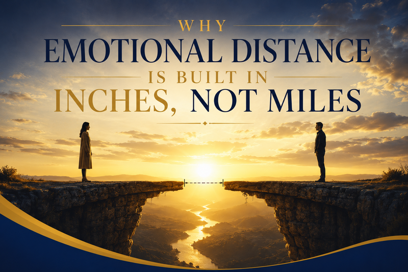Why Emotional Distance Is Built in Inches, Not Miles
