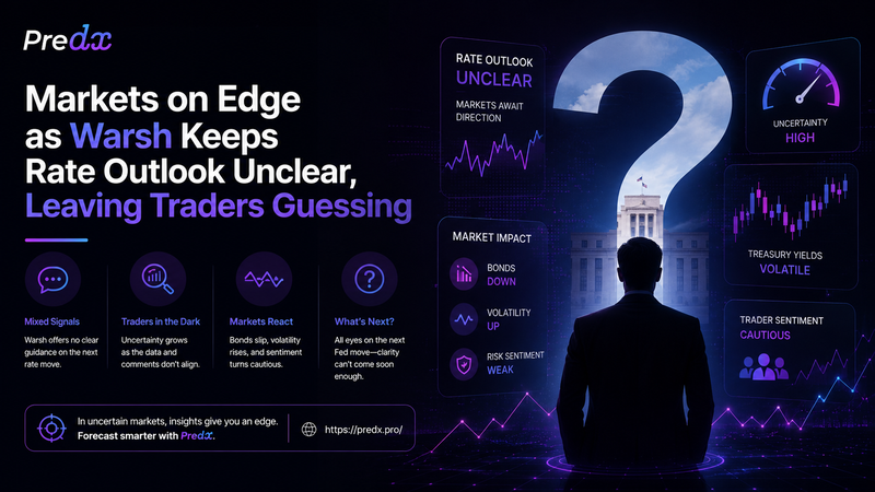 Markets on Edge as Warsh Keeps Rate Outlook Unclear, Leaving Traders Guessing