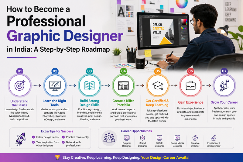 How to Become a Professional Graphic Designer in India: A Step-by-Step Roadmap