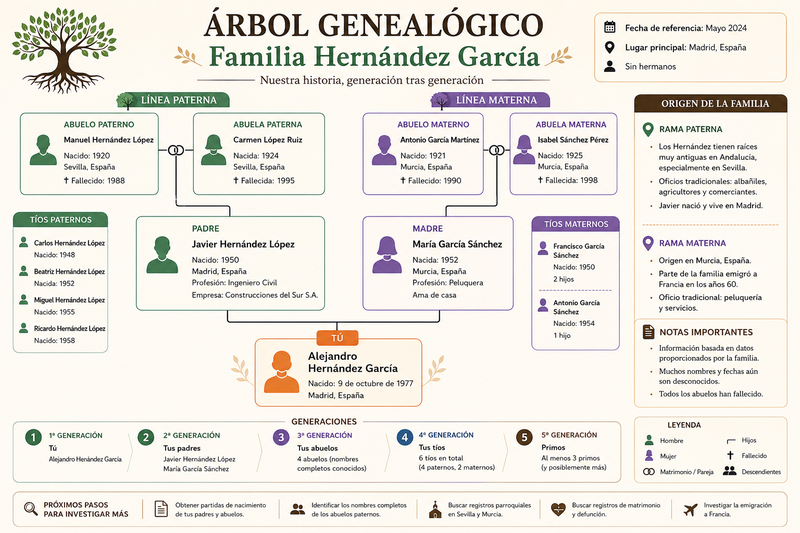Tu árbol genealógico en tres prompts gratis con ChatGPT