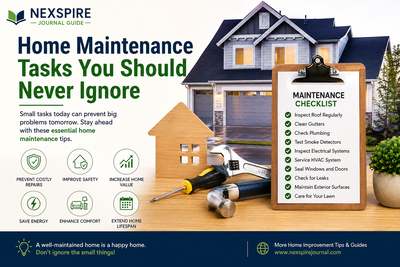 Home Maintenance Tasks You Should Never Ignore — Nexspire Journal Guide
