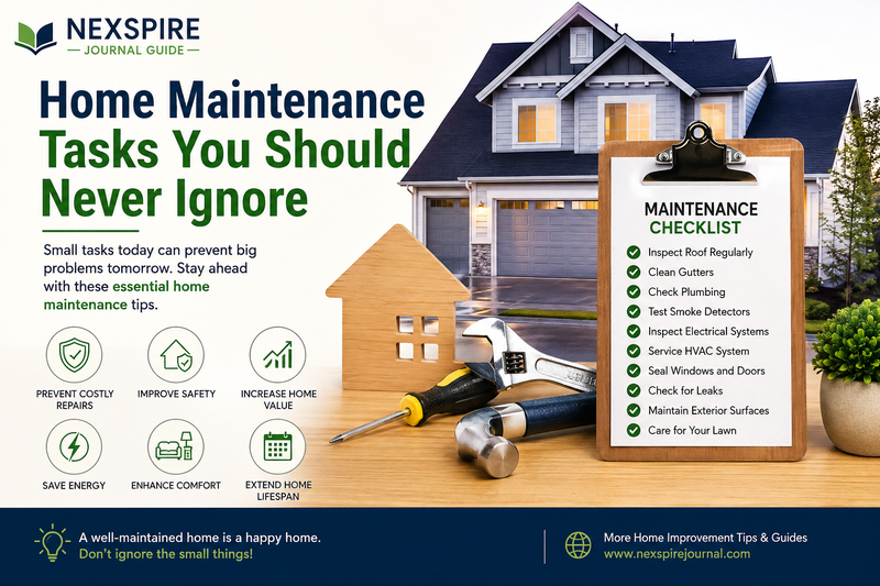 Home Maintenance Tasks You Should Never Ignore — Nexspire Journal Guide

