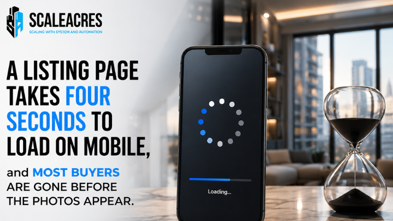 A Listing Page Takes Four Seconds to Load on Mobile, and Most Buyers Are Gone Before the Photos Appear.