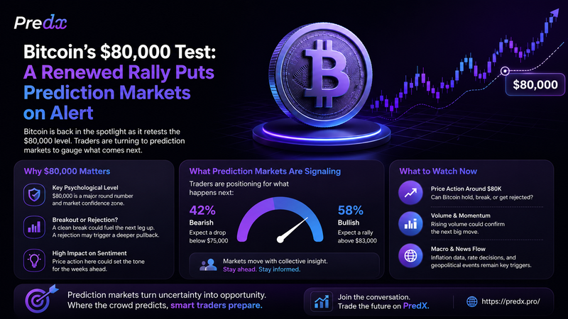 Bitcoin’s $80,000 Test: A Renewed Rally Puts Prediction Markets on Alert