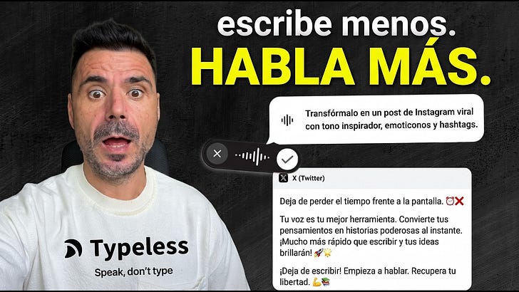 He dejado de escribir en mi ordenador y así lo hago