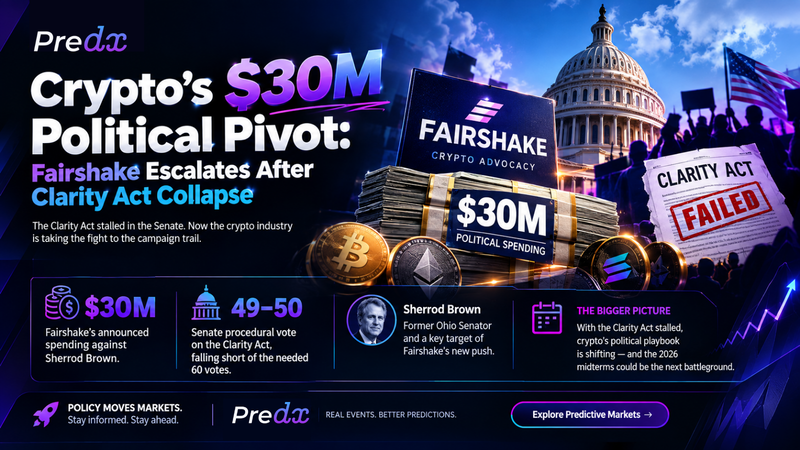 Crypto’s $30M Political Pivot: Fairshake Escalates After Clarity Act Collapse
