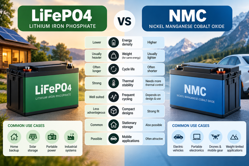 LiFePO4 vs NMC