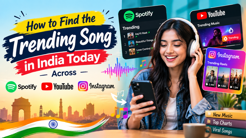 How to Find the Trending Song in India Today Across Spotify, YouTube, and Instagram