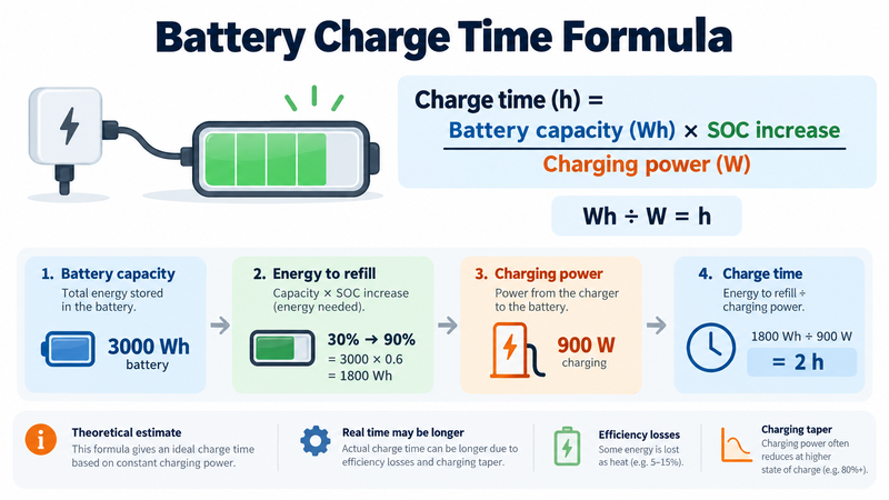 Battery Charge Time Formula