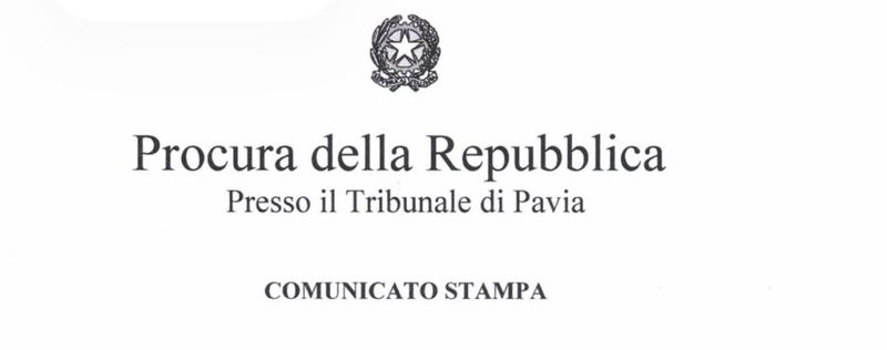 Comunicato Stampa della Procura di Pavia