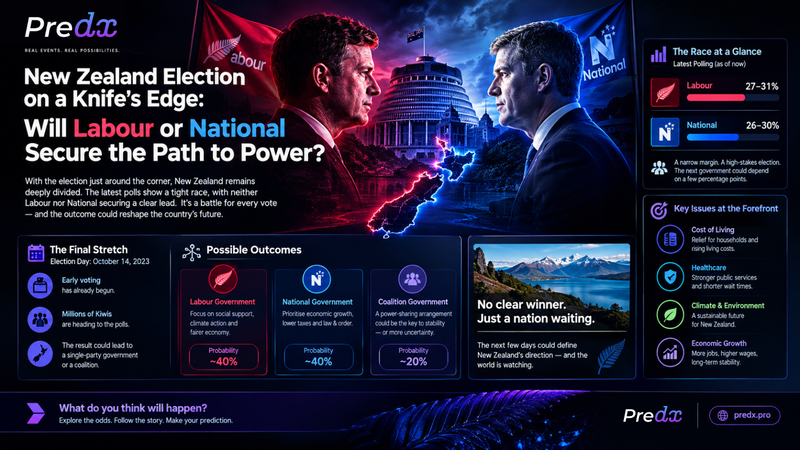 New Zealand Election on a Knife’s Edge: Will Labour or National Secure the Path to Power?